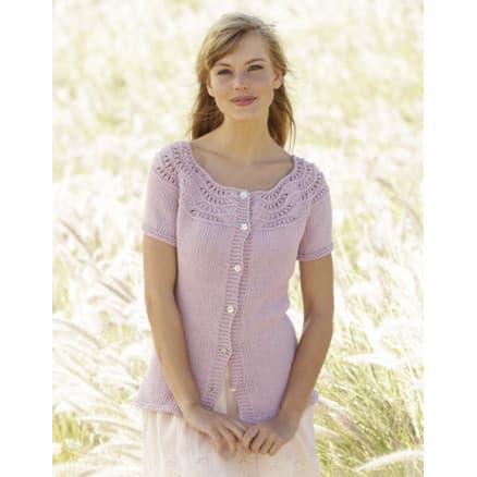 Becca Cardigan by DROPS Design - Jacka Stick-mönster strl. S - XXXL