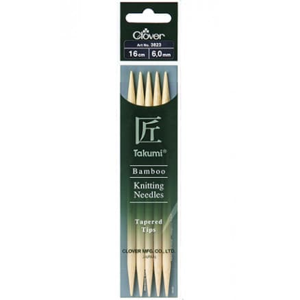 Clover Takumi Stickor Bambu 16cm 6,00mm