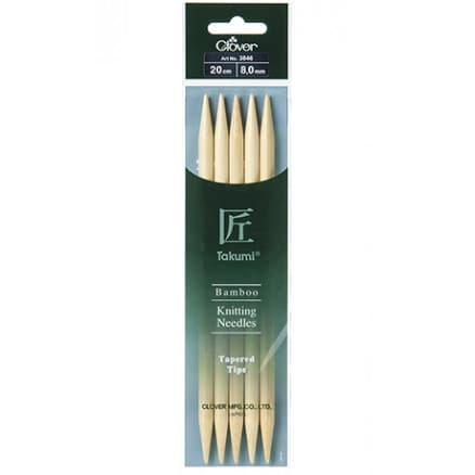 Clover Takumi Strumpstickor Bambu 20cm 8,00mm