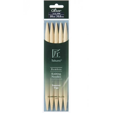 Clover Takumi Strumpstickor Bambu 20cm 10,00mm