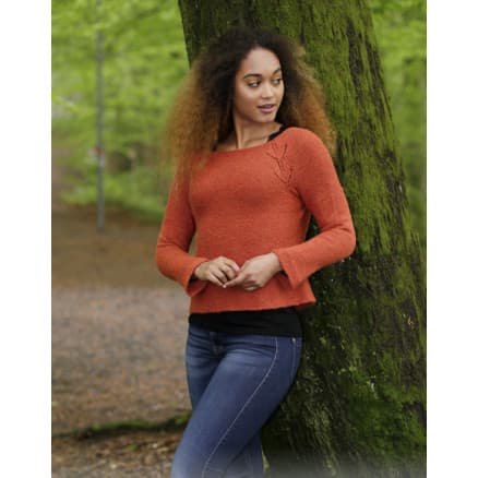 Autumn Vines by DROPS Design - Tröja Stickmönster strl. S - XXXL