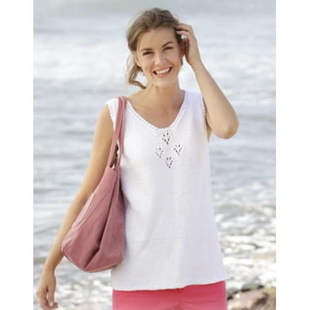 Sunny Day Topp by DROPS Design - Topp Stick-mönster strl. S - XXXL