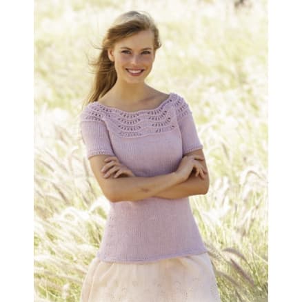 Becca by DROPS Design - Topp Stick-mönster strl. S - XXXL