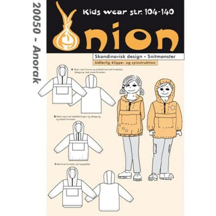 ONION Snittmönster barn 20050 Anorak Str. 104-140/3-10 år