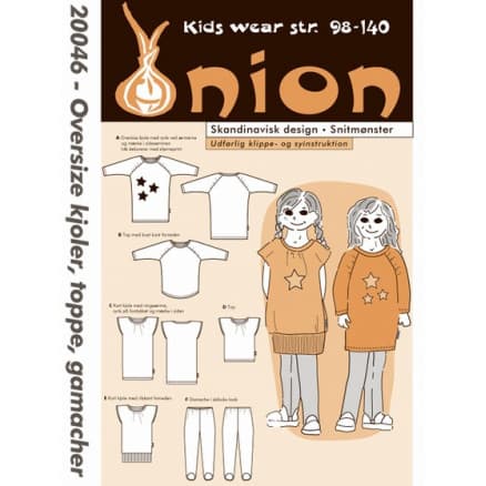 ONION Snittmönster Kids 20046 Oversize-klänning, topp & leggings Str. 98-140/2-10 år