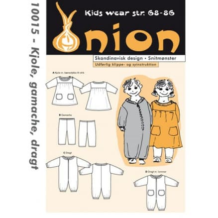 ONION Snittmönster Kids 10015 Klänning, damasker och kostym Storlek 68-86/6-18 månader