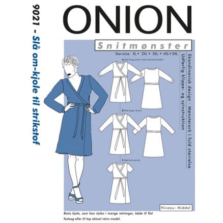 ONION Snittmönster Plus 9021 Slå Om-Klänning Str. XL-5XL