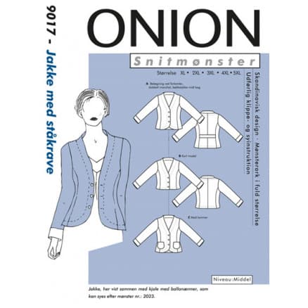 ONION Snittmönster Plus 9017 Jacka med ståkrage Str. XL-5XL