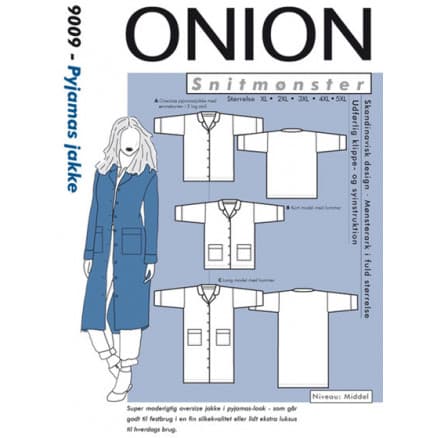 ONION Snittmönster Plus 9009 Pyjamasjacka Str. XL-5XL