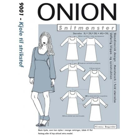 ONION Snittmönster Plus 9001 Klänning Str. XL-5XL