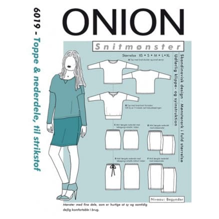 ONION Snittmönster 6019 Toppar & kjolar Storlek. XS-XL