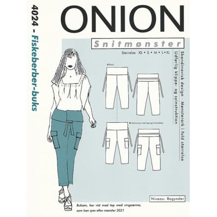 ONION Snittmönster 4024 Fiskarbyxa Str. XS-XL
