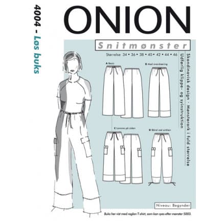 ONION Snittmönster 4004 Lösa byxor Str. 34-46