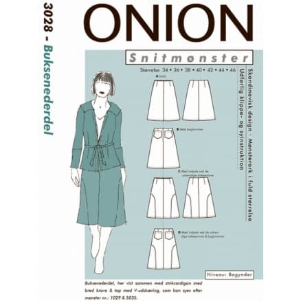 Onion Snittmönster 3028 Byxkjol Str. 34-46