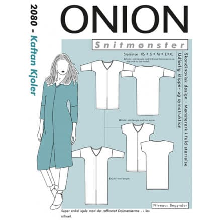 ONION Snittmönster 2080 Kaftanklänning Str. XS-XL