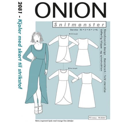 ONION Snittmönster 2081 Klänning med skört Str. XS-XL