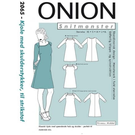 ONION Snittmönster 2065 Klänning med Axeldesign Str. XS-XL