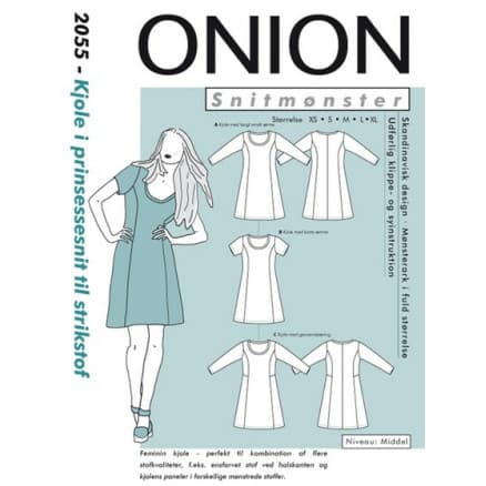 ONION Snittmönster 2055 Klänning i Prinsessnitt Str. XS-XL