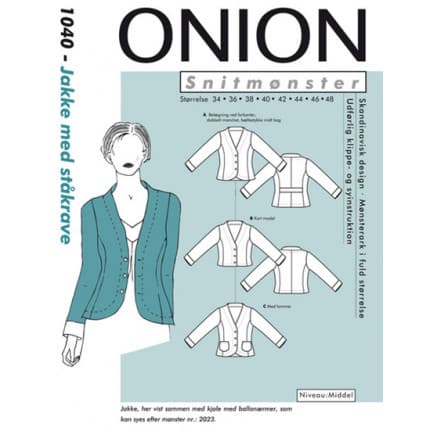 ONION Snittmönster 1040 Jacka med Ståkrage Str. 34-48