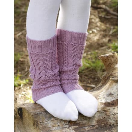 Raspberry Cream by DROPS Design - Benvärmare Stick-mönster 24 cm