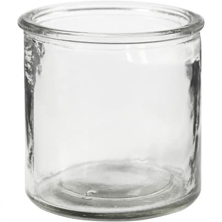 Ljusglas, H: 7,8 cm, dia. 7,8 cm, 6 st.