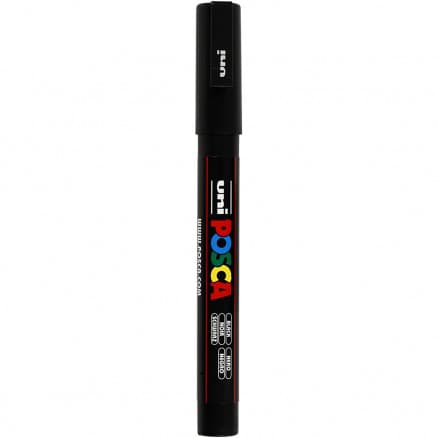 Posca Tusch, spets: 0,9-1,3 mm, PC-3M, 1 st., black