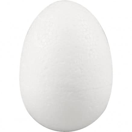 Ägg, H: 7 cm, 50 st., frigolit, vit