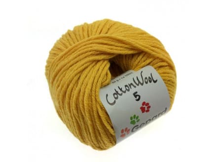 Gepard Garn CottonWool 5 Unicolor 122 Stark Gul
