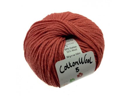 Gepard Garn CottonWool 5 Unicolor 355 Dov Vinröd