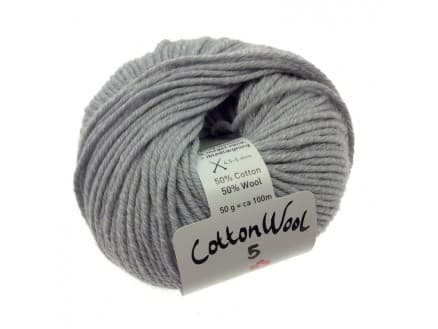 Gepard Garn CottonWool 5 Unicolor 506 Ljus Grå