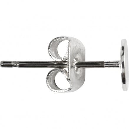 Ã–ronstift, L: 13 mm, 100 st., försilvrad