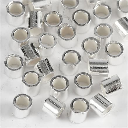 Wireklämmor, dia. 2 mm, 50 st., sterlingsilver