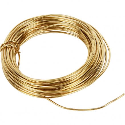 Mässingstråd, tjocklek 1,2 mm, 100 g, 10 m, mässing