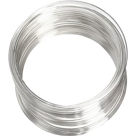 Memorywire, tjocklek 0,8 mm, dia. 6 cm, 1 st., försilvrad