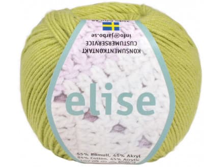 Järbo Elise Garn Unicolor 69222 Limegrön