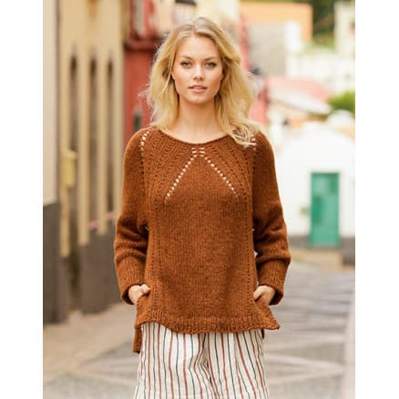 Autumn Spice by DROPS Design - Blus stickmönster str. S - XXXL