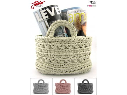 Hoooked Revisto Tidningskorg - Korg Virk-mönster 28x18 cm