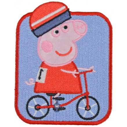 Strykmärke Gurli Gris på Cykel 6x7,7cm