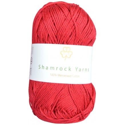 Shamrock Yarns Mercerised Cotton 21 Vinröd