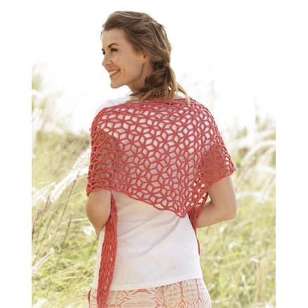 Evening Evelyn by DROPS Design - Sjal Virk-m�nster 39x158 cm