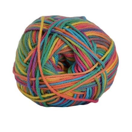 Hjertegarn Cotton nr. 8 Garn 600 Regnbåge