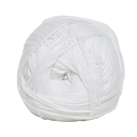 Hjertegarn Cotton nr. 8 Garn 100 Vit