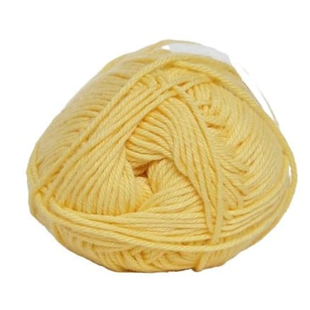 Hjertegarn Cotton nr. 8 Garn 3040 Ljusgul