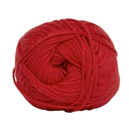 Hjertegarn Cotton nr. 8 Garn 4500 Röd