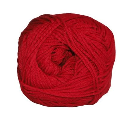 Hjertegarn Cotton nr. 8 Garn 2060 Bränd Röd