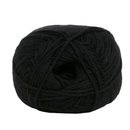 Hjertegarn Cotton nr. 8 Garn 199 Svart