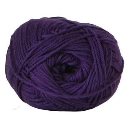Hjertegarn Cotton nr. 8 Garn 3714 Mörklila