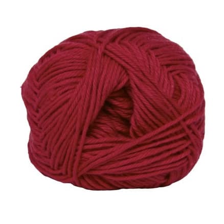 Hjertegarn Cotton nr. 8 Garn 4658 Mörkröd