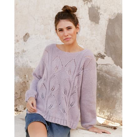 Sweet Topaz by DROPS Design - Blus Stickmönster str. S - XXXL