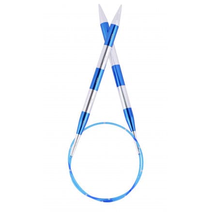 KnitPro SmartStix Rundstickor Aluminium 60cm Blå 8.00mm